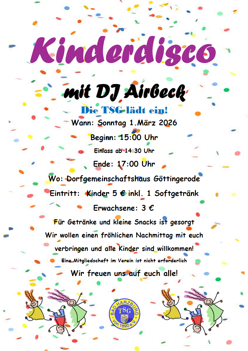 Einladung Kinderdisco Mrz  26